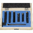 COFFRET DE 3 FRAISES À CHANFREINER, RAINURER, DRESSER À 45°, 60° ET 90° ET DE 4 OUTILS DE TOURS.