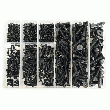 COFFRET DE 525 VIS À TÊTE FRAISÉE À SIX PANS CREUX ENTIÈREMENT FILETÉES DIN 7991, ACIER 10.9 COFFRET DE 525 VIS À TÊTE FRAISÉE À SIX PANS CREUX ENTIÈREMENT FILETÉES DIN 7991, ACIER 10.9