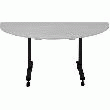 TABLE ABATTANTE DEMI LUNE GRIS/ANTHRACITE 160X80CM.