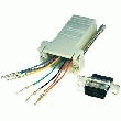 ADAPTATEUR FICHE MÂLE SUB-D 9 PTS VERS FICHE FEMELLE RJ45 8 PÔLES
