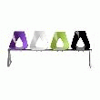 ACHATDESIGN.COM - BANC - RUBANN - BANC 4 PLACES MULTICOLORE POLYCARBONATE LAQUÉ