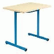 TABLE ETUDIANT T6 PLATEAU BEIGE 80 X 60 CM PIÈTEMENT GRIS