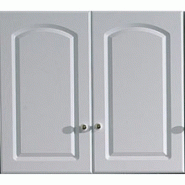 MEUBLE HAUT 2 PORTES 80 CM 1/2 LUNE MARGERIE BLANC