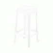 TABOURET LUKA PLEXI BLANC BRILLANT