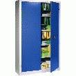 ARMOIRE LUXE VINCO PORTES BATTANTES HAUTEUR 198 CM LARGEUR 100 CM COLORIS GRIS/BLEU