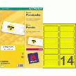 25 FEUILLES D'ÉTIQUETTES LASER AVERY FLUO JAUNE