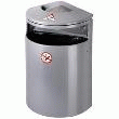 CENDRIER CORBEILLE MURAL 13 L COLORIS GRIS.