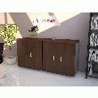 ARMOIRE BASSE BICOLORE PORTES BATTANTES