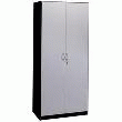 basik armoire haute + 2 portes L80xH180 gris clair / anthracite 4 tablettes basik armoire haute + 2 portes L80xH180 gris clair / anthracite 4 tablettes