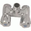 ROBINET CHROMÉ DOUBLE(POUR 2 MAL)PARALLÈLE/ARRIVÉE 15X21-SORTIE 20X27