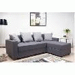 CANAPE - BRIXTON CANAPÉ CONVERTIBLE D'ANGLE DROIT GRIS