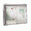 VITRINE INTÉRIEURE ALMACH FOND MÉTALLIQUE POUR 8 FEUILLES A4