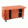 CONSOLE MOBILE WENGÉ/ALU KOUROS, LARGEUR : 122 CM