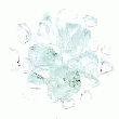 ECLAT DE VERRE AIGUE MARINE 7/12 MM