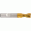 FRAISES 2 DENTS, SĂRIE COURTE, QUEUE CYLINDRIQUE, COUPE AU CENTRE, HĂLICE Ă 30°, HSSCO8 REVĂTU TIN. FRAISES 2 DENTS, SĂRIE COURTE, QUEUE CYLINDRIQUE, COUPE AU CENTRE, HĂLICE Ă 30°, HSSCO8 REVĂTU TIN.