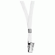 CORDON 12 MM POLYESTER TUBE UNI AVEC CLIP CROCODILE METAL