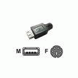 MCL SAMAR - ADAPTATEUR CLAVIER/SOURIS - USB À 4 BROCHES, TYPE A (M) - PS/2 6 BROCHES (F)