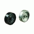 LOT DE 10 GALETS PLASTIQUES COLORIS NOIR, MOYEU À DOUILLE ACIER MONTÉ SUR 2 RANGÉES DE BILLES.