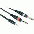 CÂBLE ADAPTATEUR PACCS JACK 3,5MM ST /2 JACKS MONO 6,3MM 1,5 M