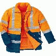 DELTAPLUS-PARKA HAUTE VISIBILITÉ POLYESTER ENDUIT PU & PVC-STRADA2 BICOLORE -JAUNE FLUO/BLEU MARINE-L