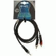 Câble audio Jack 3,5mm stéréo mâle / 2 x RCA mâle Longueur 3m.