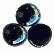 DRAGÉE DE VERRE IRISÉ NOIR