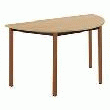 TABLE MULTIFORME CLASSIQUE DEMI-LUNE HÊTRE PIEDS BRUN