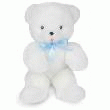 PELUCHE NAISSANCE OURS AUBIN BLANC  80CM