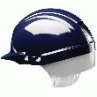 CASQUE HAUTE VISIBILITÉ AVEC RÉGLAGE PAR CRÉMAILLÈRE REFLEX COLORIS BLEU AVEC BAGUE ARRIÈRE ARGENT.