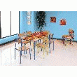 TABLE 4 PIEDS CLIP 140 X 80 CM - GRIS