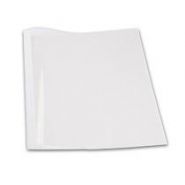 COUVERTURE AVEC DOS CARTONNÉ BLANC 250 G ET FACE AVANT PLASTIQUE 15/100 - DOS 6 MM