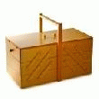 TRAVAILLEUSE EN BOIS CLAIR 42 X 21 X 22 CM
