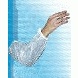 MANCHETTE POLYÉTHYLÈNE BLEU LONGUEUR 40 CM SACHET DE 100 PIÈCES : EURO PROTECTION 45331