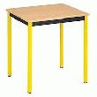 TABLE DE BUREAU MULTI-USAGE ÉCO HÊTRE 70 X 60 CM PIÈTEMENT JAUNE