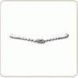 COLLIER PORTE BADGE EN PERLES CHROMÉES