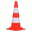 CÔNE DE SIGNALISATION ORANGE/BLANC 49CM.