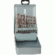 COFFRET DE 19 FORETS EXTRA-COURTS MEULÉS HSS-E DE 1 À 10 PAR 0,5 MM, DIN 1897