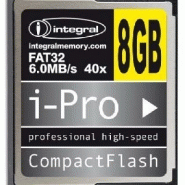 CARTE MéMOIRE COMPACT FLASH ULTIMAPRO CF 8GB INTEGRAL INCF8G300W