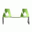 BANC BANC 2 PLACES TABLETTE RUBANN VERT