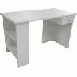 BUREAU DE RANGEMENT - MULTIMÉDIA - 1 PORTE - 1 TIROIR - ORACLE NOIR - 120 X 74 X 60 CM