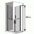 PAROI DE DOUCHE A OUVERTURE SIMPLE BATTANT DROIT OU GAUCHE 80