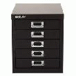 ARMOIRE 5 TIROIRS NOIR LXPXH : 27,9X40,8X32,5 CM.