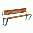 BANC EN BOIS ET INOX 