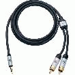 CÂBLE 2 RCA MÂLES / 1 JACK 3,5 MM OEHLBACH 1,5 M NOIR
