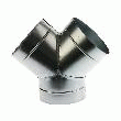 DERIVATION A 45DEG POUR GAINE DIAMETRE 100MM.