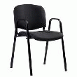CHAISE EN MéTAL EMPILABLE CORA R PIéTEMENT NOIR