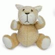 PELUCHE CHAT SCHUBERT ARTICULÉ VANILLE  VANILLE