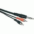 CÂBLE ADAPTATEUR JACK 6,3 MM/2 RCA MÂLES 3 M PACCS
