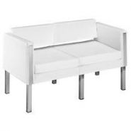 CANAPÉ CUBB 2 PLACES CUIR BLANC