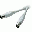 CABLE D'ANTENNE COAXIAL 5 M BLANC SPEAKA PRO